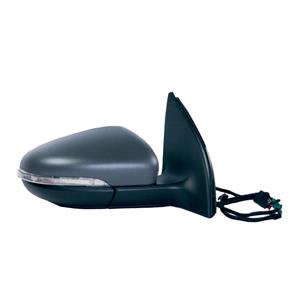 Wing Mirrors, Right Wing Mirror (electric, heated, indicator, primed cover) for Volkswagen GOLF VI, 2009 2013, 