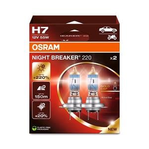 Bulbs   by Vehicle Model, Osram Night Breaker 220 12V 55W H7 +220% Brighter Bulbs   Twin Pack for Volkswagen Passat CC 2012 Onwards, Osram