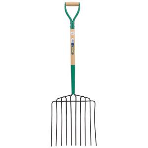 Agricultural Hand Tools, Draper 63578 10 Prong Manure Fork with Wood Shaft and MYD Handle, Draper