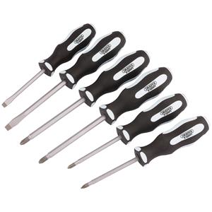 Pound Thru Engineers Screwdrivers, Draper Expert 63590 'Pound Thru' Soft Grip Screwdriver Set (6 Piece), Draper