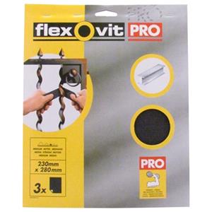 Body Repair and Preparation, Flexovit Emery Sheets   Assorted Medium   230mm x 280mm   Pack Of 3, FLEXOVIT
