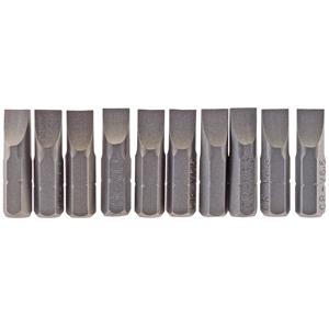 Insert Bits, Draper 64034 6.5mm 1 4 inch Hex. Plain Slot Insert Bit 25mm Long x 10, Draper