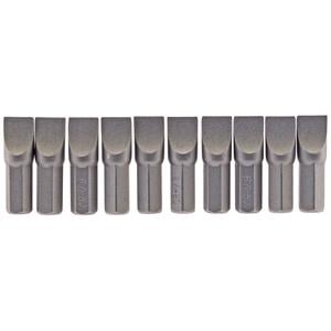 Insert Bits, Draper 64046 8mm 1 4 inch Hex. Plain Slot Insert Bit 25mm Long x 10, Draper