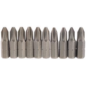 Insert Bits, Draper 64072 No.2 1 4 inch Hex. Cross Slot Insert Bit 25mm Long x 10, Draper