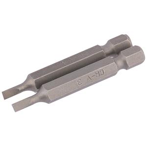 Insert Bits, Draper 64088 3mm 1 4 inch Hex. Plain Slot Insert Bit 50mm Long x 2, Draper