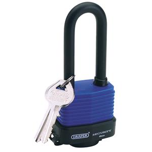 Locks and Security, Draper 64177 45mm Laminated Steel Padlock with Extra Long Shackle, Draper