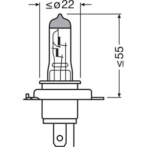 Osram Night Breaker Silver 12V 60/55W H4 +100% Brighter Bulb - Twin Pack