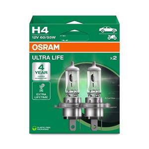 Fog Lamp Bulbs, Osram Ultra Life 12V 60/55W H4 Bulb   Twin Pack, Osram