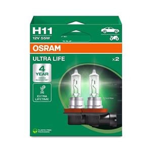 Bulbs   by Bulb Type, Osram Ultra Life 12V 55W H11 Bulb   Twin Pack, Osram