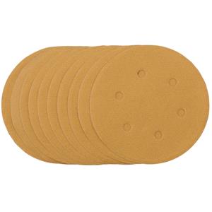 Sanding Discs, Draper 64257 Gold Sanding Discs With Hook & Loop, 150mm, 240 Grit (Pack Of 10), Draper