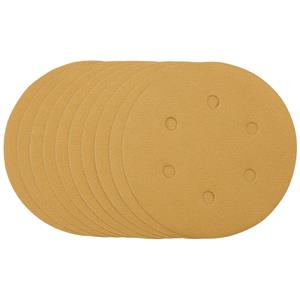 Sanding Discs, Draper 64265 Gold Sanding Discs With Hook & Loop, 150mm, 320 Grit (Pack Of 10), Draper