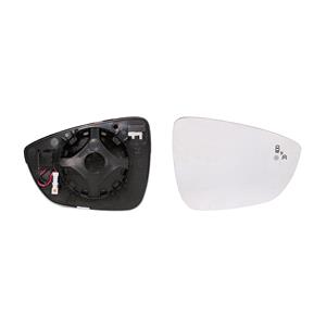 Wing Mirrors, Right Wing Mirror Glass (heated, with blind spot warning) and Holder for Ford Focus Saloon, 2018 Onwards, 