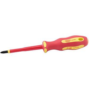 VDE Screwdrivers, Draper Expert 64484 Ergo Plus VDE No.2 x 100mm PZ Slot Screwdriver, Draper