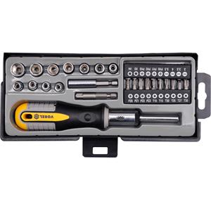 Screwdriver Sets, RATCHET SCREWDRIVER SET W. BITS 34PCS, VOREL