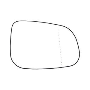 Wing Mirrors, Left Wing Mirror Glass (heated) and Holder for VOLVO S40 II, 2007 2012, please ensure shape is correct before ordering, 