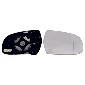 Wing Mirrors, Right Wing Mirror Glass (heated, for 115mm tall mirrors   see images) and Holder for AUDI A5, 2011 Onwards, Please measure at the centre of glass to ensure its 115mm, otherwise this glass may not fit, 