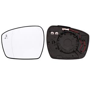 Wing Mirrors, Left Wing Mirror Glass (heated, with blind spot warning indicator) and holder for FORD EDGE (U387), 2015 2019, 
