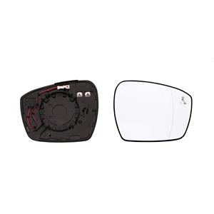 Wing Mirrors, Right Wing Mirror Glass (heated, with blind spot warning indicator) and holder for FORD S MAX, 2015 2019, 
