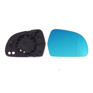 Wing Mirrors, Right Blue Wing Mirror Glass (heated, for 125mm tall Wing Mirrors   see images) and Holder for AUDI Q3, 2011, Please measure at the centre of glass to ensure its 125mm, otherwise this glass may not fit Onwards, 