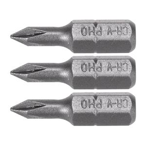 Screwdriver Sets, SCREWDRIVER BITS 1/4 25MM PH0 3 PCS, STHOR