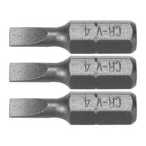 Screwdriver Sets, SCREWDRIVER BITS 1/4 25MM, 4MM 3 PCS, STHOR