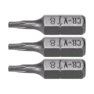 Screwdriver Sets, SCREWDRIVER BITS 1/4 25MM TORX T8 3 PCS, STHOR