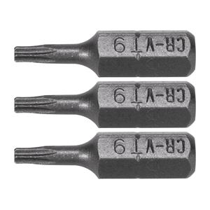 Screwdriver Sets, SCREWDRIVER BITS 1/4 25MM TORX T9 3 PCS, STHOR