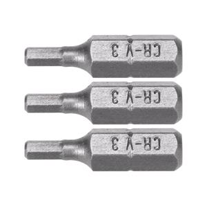 Screwdriver Sets, SCREWDRIVER BITS 1/4 25MM HEX H3 3 PCS, STHOR