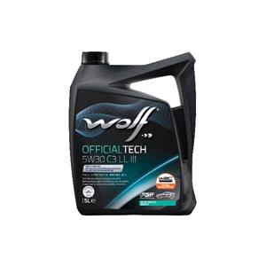 Engine Oils, Wolf Official Tech 5W30 C3 LL III 5L (65644) , WOLF