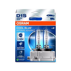 Fog Lamp Bulbs, Osram Cool Blue Intense Xenarc 35W D1S 6200K +150% Brighter Xenon Bulb   Twin Pack, Osram