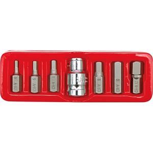 Bit Sets and Holders, Screwdriver Bit Hex H4 H12   Set of 7, VOREL