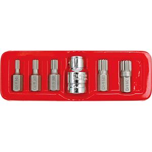 Screwdriver Sets, SCREWDRIVER BIT SET SPLINE M5 M12 6PCS, VOREL