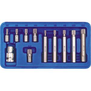 Screwdriver Sets, SCREWDRIVER BIT SET SPLINE M5 M12 11PCS, VOREL