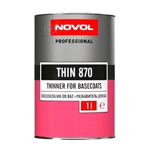 Body Repair and Preparation, Novol Thin 870   Thinner for Basecoats, 1 Litre , Novol
