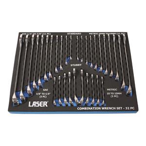 Filter and Plug Wrenches, LASER 6795 Combination Spanner Set   32pc, LASER