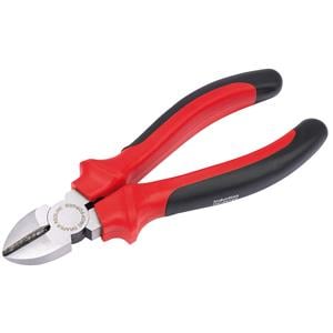 Side and End Cutters, Draper Redline 68302 180mm Heavy Duty Diagonal Side Cutter with Soft Grip Handles, Draper