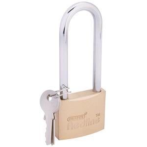Locks and Security, Draper Redline 68673 Brass Padlock, 40mm Long Shackle, Draper