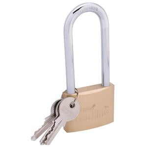 Locks and Security, Draper Redline 68683 Brass Padlock, 50mm Long Shackle, Draper