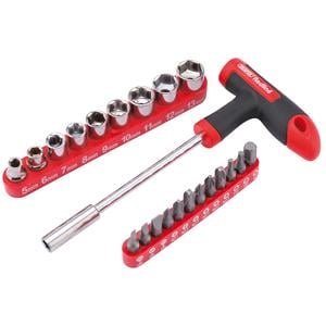 T Handle Socket Wrenches, Draper Redline 68841 T Handle Driver with Sockets and Bits Set (22 piece), Draper