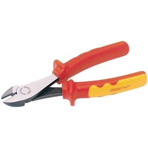 Side Cutter Pliers, Draper Expert 69180 180mm VDE Hi Leverage Diagonal Side Cutter, Draper