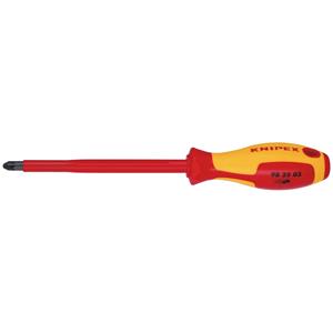 VDE Screwdrivers, KNIPEX 69668 VDE Insulated Pozidriv Screwdriver, PZ3 x 150 mm, Draper