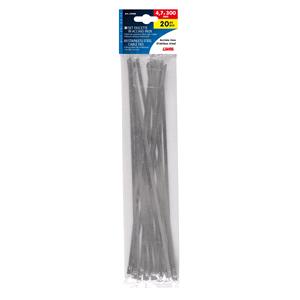 Cable Ties, Stainless steel cable ties, 20 pcs set   4,7x300 mm, Lampa