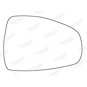 Wing Mirrors, Right Stick On Wing Mirror Glass for Audi A1 2010 Onwards, SUMMIT