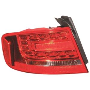 Lights, Left Rear Lamp (LED Type, Outer, On Quarter Panel, Saloon Only, Original Equipment) for Audi A4 2008 2011, 