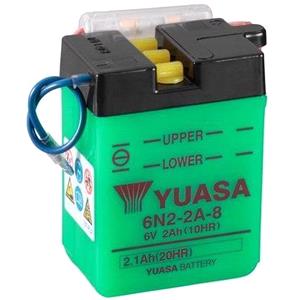 Motorcycle Batteries, Yuasa Motorcycle Battery   6N4 2A 8 6V Battery, Dry Charged, Contains 1 Battery Acid Not Included, YUASA