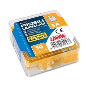 Fuses, Set of 50 Plug In Fuses, 12 32V   5A, Lampa