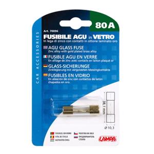 Fuses, AGu glass fuse, 12 32V   80A, Lampa