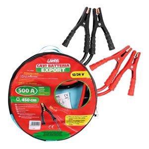 Jump Leads, Lampa Booster Cables 12 24V   450 cm   500 A   22,7 mm, Lampa