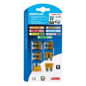 Fuses, Smart Led Indicator Plug in Fuses, Set of 6, 12 32V   5A, Lampa