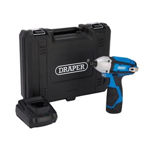 Impact Drivers and Wrenches, Draper 70332 12V Impact Driver 1/4" Hex, 1.5Ah Battery, Fast Charger, Draper